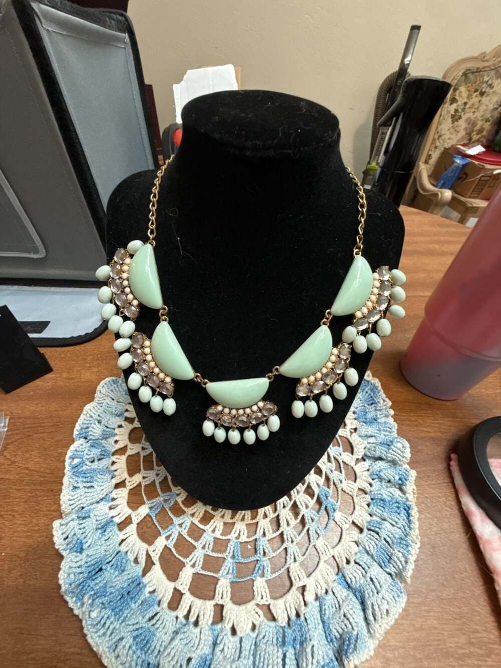 New York And Company Mint Green Statement Necklace